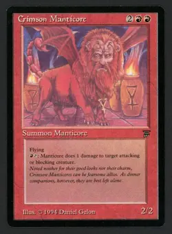 ***English Crimson Manticore*** MTG Legends Magic Kid Icarus - Image 1
