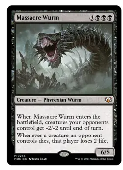 1x MTG Massacre Wurm - March of the Machine Mythic! NM Mint! - Image 1