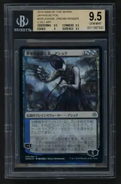 ***BGS 9.5 FOIL Japanese Ashiok, Dream Render Alt Art*** MTG War of the Spark - Image 1