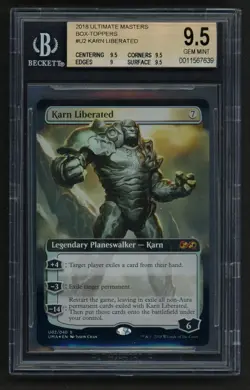 ***BGS 9.5 FOIL Karn Liberated Box Topper* MTG Ultimate Masters Magic Kid Icarus - Image 1