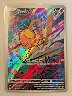 ToedScool #201/198 Illustration Rare Scarlet & Violet Pokemon 2023 NM - Image 1