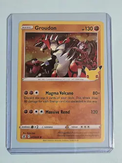 2021 Groudon 17/25 - Holo Rare 25th Anniversary Celebrations NM Pokemon TCG - Image 3