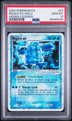 2004 POKEMON EX HIDDEN LEGENDS #97 REGICE EX-HOLO PSA 10 - Image 1
