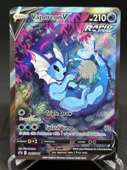 Vaporeon V 2019 Pokemon Sword & Shield Black Star Promo SWSH181 - Image 1