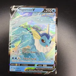 Pokemon TCG Vaporeon v SWSH150 Sword & Shield Promo, Holo, Near Mint Condition - Image 1