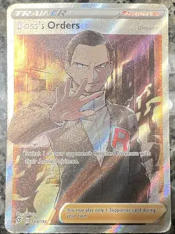 Pokemon Boss's Orders Giovanni Full Art Trainer-Supporter 189/192 Holo English - Image 1