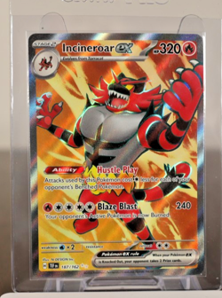 2024 TCG Pokemon Incineroar Ex 187/162 Holo Full Art Ultra Rare Temporal Forces - Image 1