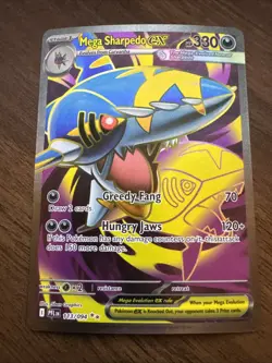 Pokemon Mega Sharpedo ex 113/094 Me02: Phantasmal Flames Ultra Rare Holo - Image 1