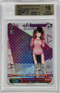 Weiss Schwarz Hololive Vol.2 Robocosan Roboco SP Gold Foil Signed BGS 10 English - Image 1