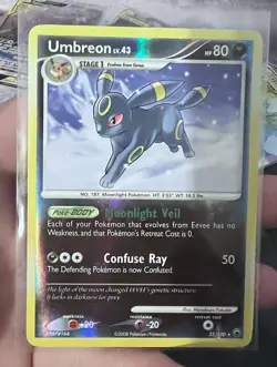 Umbreon Majestic Dawn Pokemon Reverse Holo Foil Trading Card 2008 32/100 TCG - Image 1