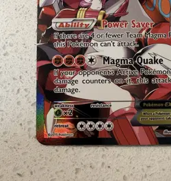 Pokemon TCG Team Magma's Groudon EX Holo Rare Card 15/34 Double Crisis - Image 2