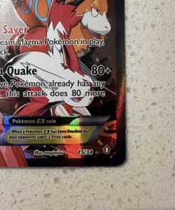 Pokemon TCG Team Magma's Groudon EX Holo Rare Card 15/34 Double Crisis - Image 3