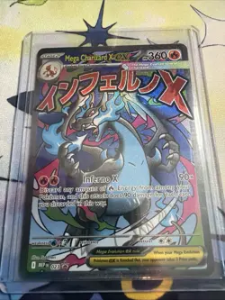 Mega Charizard X EX 023 Full Art Holo Pokemon Card Japanese Text Display NM - Image 3