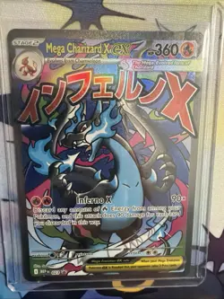 Mega Charizard X EX 023 Full Art Holo Pokemon Card Japanese Text Display NM - Image 4