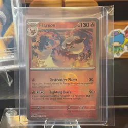 Pokemon Flareon Master Ball Reverse Holo Card 013/131 Prismatic Evolutions NM - Image 1