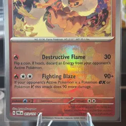 Pokemon Flareon Master Ball Reverse Holo Card 013/131 Prismatic Evolutions NM - Image 3