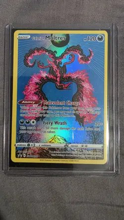 Pokemon Galarian Moltres SWSH284 Crown Zenith Black Star Promo Holo Card - Image 1