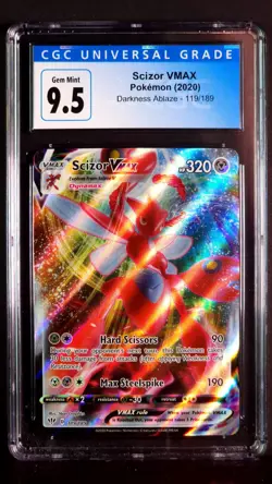 Scizor VMAX Full Art 119/189 Darkness Ablaze Gem Mint CGC 9.5 Pokemon Card 2020 - Image 1