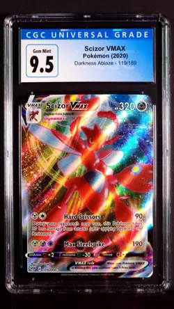 Scizor VMAX Full Art 119/189 Darkness Ablaze Gem Mint CGC 9.5 Pokemon Card 2020 - Image 2