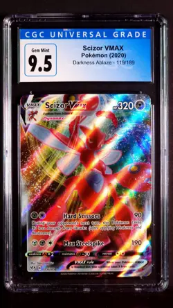 Scizor VMAX Full Art 119/189 Darkness Ablaze Gem Mint CGC 9.5 Pokemon Card 2020 - Image 3