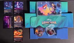Disney Lorcana Whispers in the Well OP Promo Pin Foil Card box Counter - Image 1
