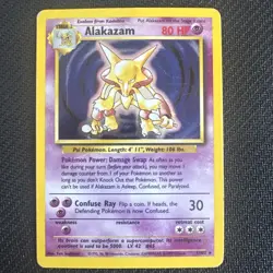 Pokemon Alakazam 1/102 Base Set Holo Unlimited Rare Card - Image 1