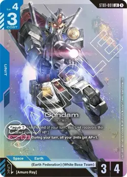 Gundam RX-78-2 ST01-001 LR Unit Card - Bandai Gundam War ST01 - Image 1