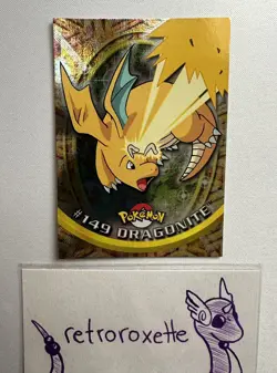 Topps Series 3 Pokemon TV Animation Card #149 Dragonite Smooth Silver Foil LP - Image 1