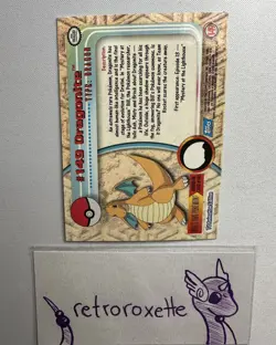 Topps Series 3 Pokemon TV Animation Card #149 Dragonite Smooth Silver Foil LP - Image 2