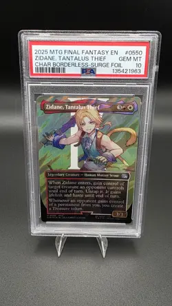 MTG Zidane, Tantalus Thief 0550 (Borderless) (Surge Foil) Final Fantasy PSA 10 - Image 1