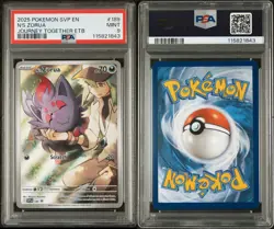 2025 POKEMON SVP JOURNEY TOGETHER ETB PROMO #189 N'S ZORUA PSA 9 - Image 3