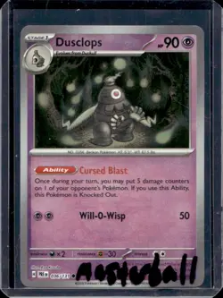 2025 Pokemon Prismatic Evolutions Dusclops Reverse Holo Master Ball #036/131 - Image 1