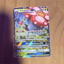 Pokemon Vileplume GX Secret Rare Full Art Holo Sm-Cosmic Eclipse 250/236 GX - Image 1