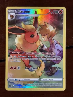 Pokemon Brilliant Stars Flareon TG01/TG30 Illustration Rare Holo - Image 1