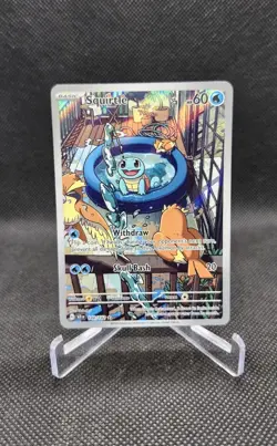 Pokemon TCG Squirtle 148/142 Stellar Crown - Holo, Illustration Rare, Full Art - Image 1