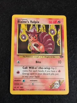 Pokemon TCG Blaine's Vulpix Gym Challenge Unlimited 66/132 WOTC. - Image 1