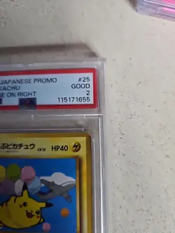 1998 POKEMON JAPANESE ANA AIRWAYS 25 FLYING PIKACHU PLANE ON RIGHT PSA 2 - Image 3