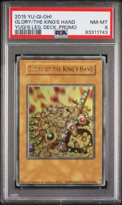 2015 Yugioh Glory Of The King’s Hand Legendary Deck Promo Holo PSA 8 NM-MT - Image 2