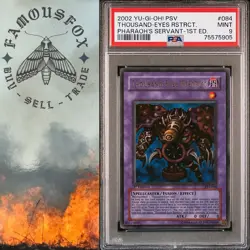 2002 YU-GI-OH! PSV-PHARAOH'S SERVANT 1ST ED #084 THOUSAND-EYES RESTRICT PSA 9 - Image 1