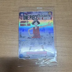 Bandai Namco One Piece CCG Monkey.D.Luffy US Voyage Promo Foil Card - Image 1