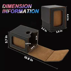 MTG Deck Box for Commander Display,Card Deck Box Fits 100 Double Sleeved Cards.. - Image 2