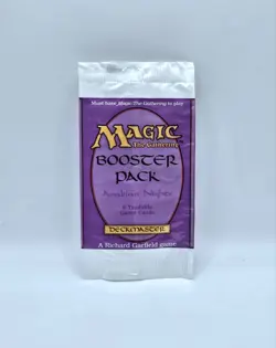 Magic The Gathering Arabian Nights Empty Booster Pack Wrapper No Cards - Ripped - Image 1