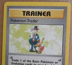 Pokemon Trader 106/130 Rare Non-Holo Base 2 Set Pokemon Trainer Card LP - Image 2