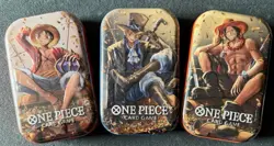 Bandai One Piece Card Game Tin Pack Set Vol. 2 [Set of 3] New, Factory Sealed🔥 - Image 1