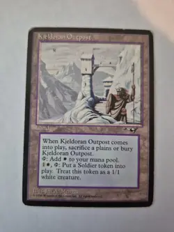 1x Kjeldoran Outpost Alliances HEAVILY PLD Land Rare MAGIC GATHERING CARD x1 - Image 1