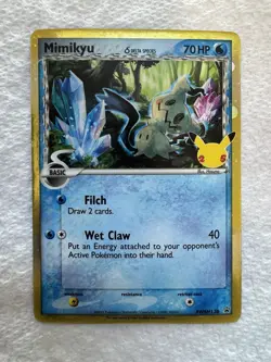 Pokemon TCG Mimikyu SWSH136 Black Star Promo Card Celebrations 25th - Image 1