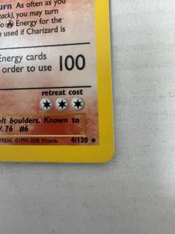 Pokemon TCG Charizard Base Set 2 Holo Unlimited Rare Card 4/130 1995. 1999-2000 - Image 4