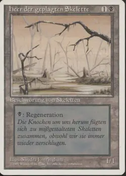 Drudge Skeleton Magic the Gathering Foreign White Border German Swamp Misprint - Image 1