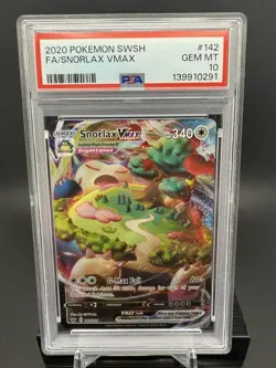 2020 Pokemon SWSH Snorlax VMAX Full Art #142 PSA 10 GEM MINT - Image 1