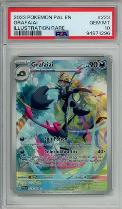 2023 POKEMON PAL EN-PALDEA EVOLVED ILLUSTRATION RARE #223 GRAFAIAI PSA 10 - Image 1
